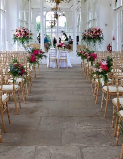 The Orangery Wedding Ceremony Flowers