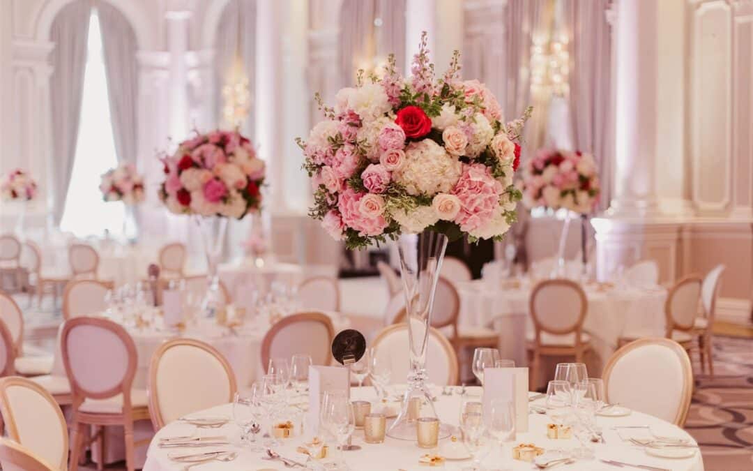 Nishanti and Michael’s Wedding Flowers at The Corinthia London