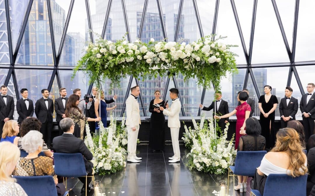 David and Alex’s Wedding Flowers at The Gherkin